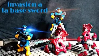 Halo mega construx ( stop motion ) - INVASI&Oacute;N A LA BASE SWORD .