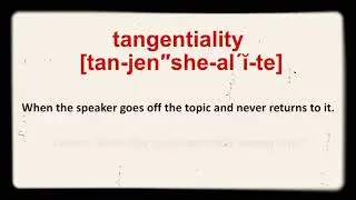 Tangentiality vs Circumstantiality