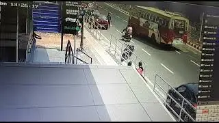 Balaramapuram road roller accident CCTV footage