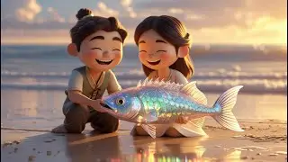 The Fisherman & His Wife: Tale of Greed. Kid learning story telling folktale folklore greed ambition