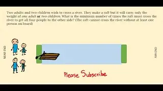 Math Logic Puzzle involving 4 people trying to cross a river using a raft