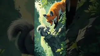quirrel and th Fox is a touching story #animals #fox #wildlife #squirrel #cute #challenge #cartoon