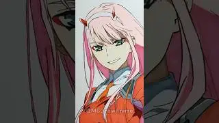 Draw Zero Two From Darling in the FRANXX #zerotwo #zerotwoedit #darlinginthefranx #drawinganime