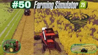 Tornado Wrecked Fields | Oat Harvest | FS25 | Riverbend springs ep.50 #farmingsimulator #fs25 #oats