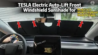Электрический солнцезащитный козырек на лобовое стекло Teslasy с автоматическим подъемом для Tesl...