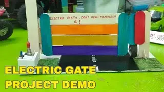 Electric gate working demo #dcmotorprojects #diy #schoolprojects
