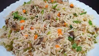 Mushroom Fried Rice | Mushroom Rice Recipe | Veg Feast