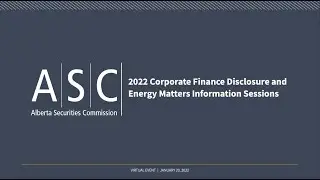 Corporate Finance Disclosure Information Session