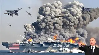Today, Russian KA-52 helicopters destroyed a US aircraft carrier carrying 100 fighter jets in the Re
