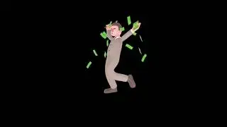 3D Cartoon Lawyer Character Turntable | Jumping & Throwing Cash Animation