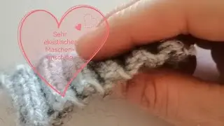 Elastischer MASCHENANSCHLAG für Pullover | elastisch abketten mit umschlag