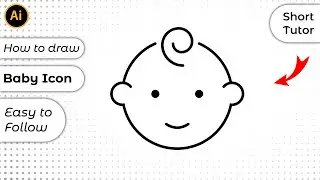 How to Draw Easy Baby Icon in Adobe Illustrator