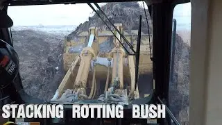 Stacking Dirt and Brush To Rot with CAT 973C