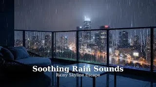 Soothing Rain Sounds | Rainy Skyline Escape For A Good Night Sleep