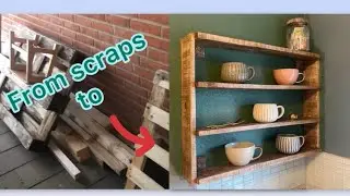 DIY Mug Shelf From Free Pallet Wood | Beginner Woodworking Project