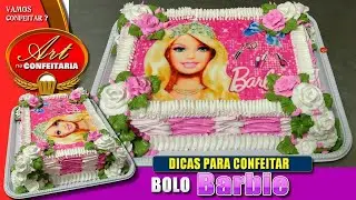 Bolo da Barbie (Dicas simples, mas elegante)