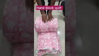 Hand block print cotton reversible quilt #silkgram #new #razai