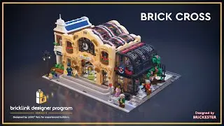 Brick Cross Train Station - 4k Video - Bricklink Designer Program Series 2