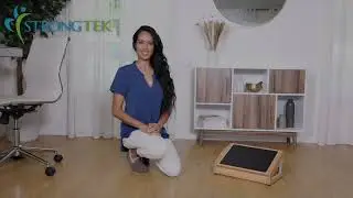 StrongTek Ergonomic Wooden Under Desk Footrest, 3 Adjustable Heights with Large Anti-Slip Surface