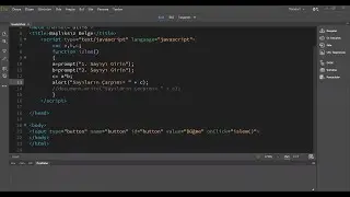 Javascript Alıştırmları - Fonksiyon Oluşturma