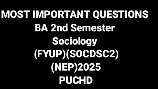 BA 2nd Semester ,(FYUP)Sociology (SOCDSC2: Social Stratification) Most Important questions 2025