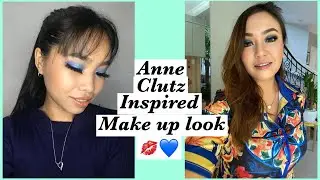 MAKE UP TRANSFORMATION | BLUE EYESHADOW | INSPIRED BY ANNECLUTZ | claire silverio
