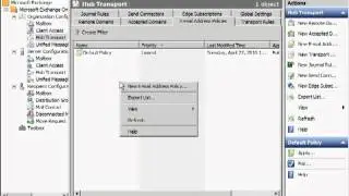 Hub Transport Role Email Address Policies, Transport Rules, and Journal Rules