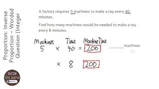 Proportion: Inverse Proportion &ndash; Worded Question (Integer Answer) (Grade 4) - GCSE Maths