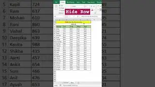Hide Rows in Excel