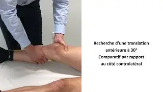 examen clinique pour testing ligament Genou