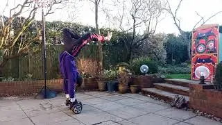 Handstand archery on an Aeroboard