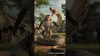 Python Strikes! Can the Monkey Escape? #shorts