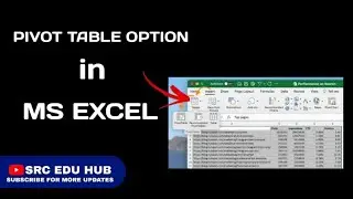 Pivot Table Option In Excel