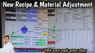 Batching Plant MCI 370 | New Recipe बनाना & Material Adjustment Full Guide #recipe  #rmcplant 