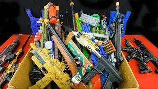 CRAZIEST Toy Gun Arsenal Ever! AK47, M16 Rifles, Gold Desert Eagle & SWAT Sniper Collection
