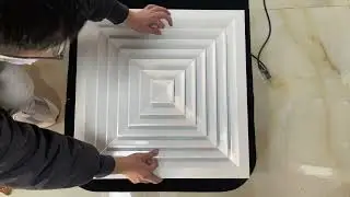 China square ceiling air diffuser with motorized opposed blade damper