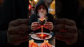 Midnight Lava Street Food 🔥🥟 | Extreme Cheese Pull ASMR  #food #ytshorts #shorts #ai #asmr #trending