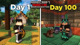 I SURVIVED 100 DAYS In HARDCORE Minecraft Bedrock