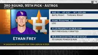 Houston Astros Select Ethan Frey with No. 95 Pick in 2025 MLB Draft!