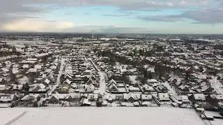 Drone beelden Sneeuw beelden Kortrijk - Zwevegem