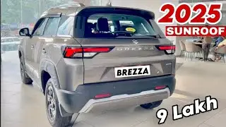 New BREZZA Zxi 2025 Grey Colour Updated Model || Maruti Suzuki BREZZA Zxi 2nd Top Model Review