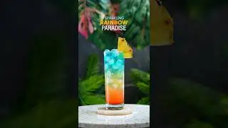 Искрящийся радужный рай 🌈🍹#коктейльбар #коктейли #бар #бармен #напиток #рецепткоктейля l