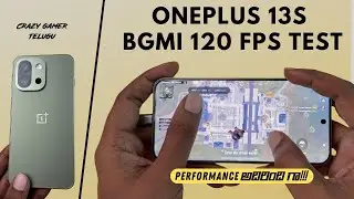 Oneplus 13s BGMI 120FPS Test Telugu || FPS, Battery Drain, Heating || Crazy Gamer Telugu