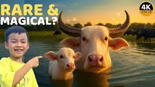 White Buffalo &ndash; Sacred and Rare 🐃| Amazing Animal Facts for Kids | | Water Buffalo videos