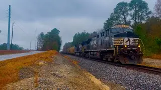 NS 242 leaving  Columbia  heading towards the port city of Charleston pulling monster sized train