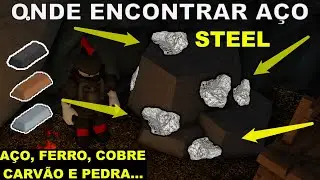 THE SURVIVAL GAME - ROBLOX | ONDE ENCONTRAR A&Ccedil;O, FERRO, COBRE, CARV&Atilde;O E PEDRA!