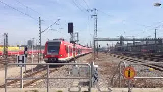 Z&uuml;ge in M&uuml;nchen-Hirschgarten - 218 n-Wagen, 146 246 
