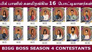 BIGG BOSS TAMIL SEASON 4 CONTESTANTS LIST | LATEST KOLLYWOOD NEWS