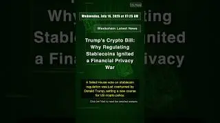 🧐👉 Trump's Crypto Bill: Why Regulating Stablecoins Ignited a Financial Privacy War #QixNewsCrypto