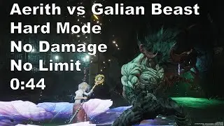 Final Fantasy VII Rebirth Aerith vs Galian Beast Hard No Damage No Limit 0:44